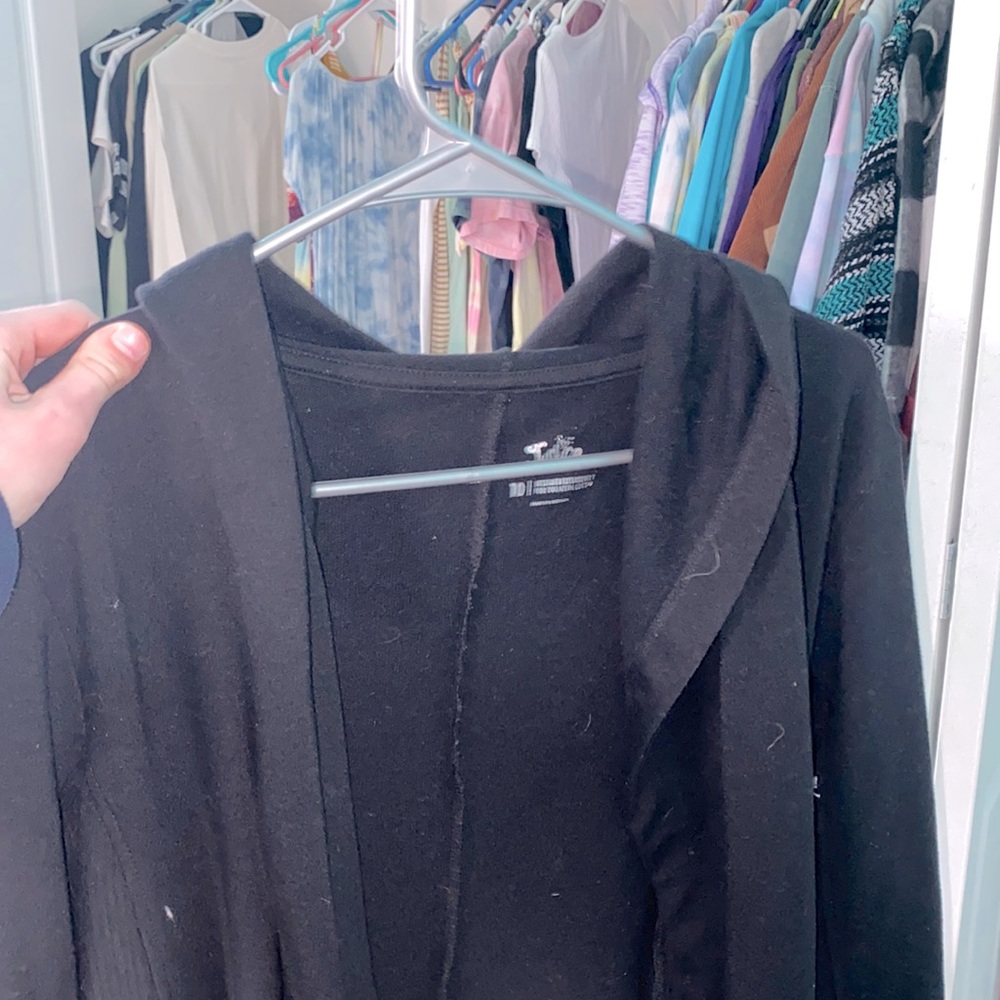 Justice black cardigan
